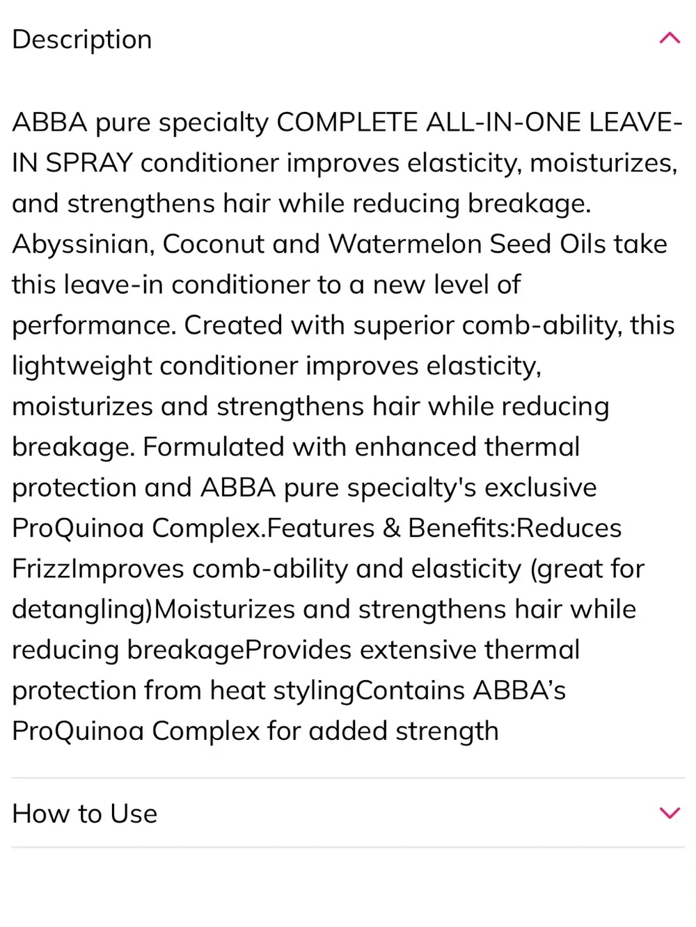 🆕 Abba Complete All-In-One Leave In Spray Vegan Conditioner 8oz